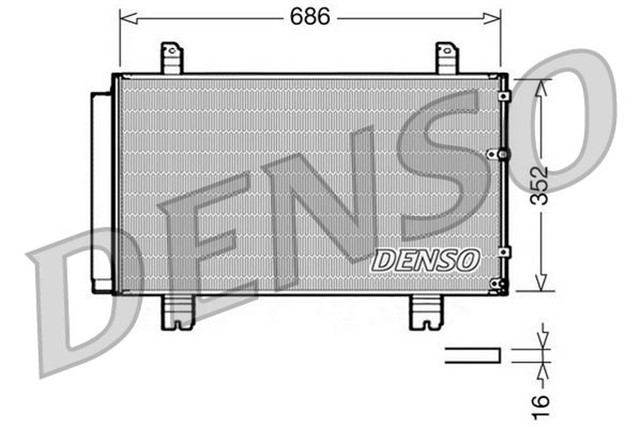 CONDENSER. AIR CONDITIONING LEXUS IS C 09 - 15