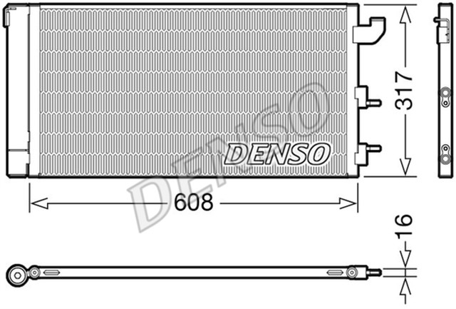 CONDENSER. AIR CONDITIONING FIAT PANDA 03 - 