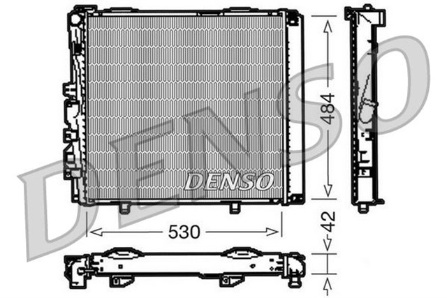 RADIATOR. ENGINE COOLING MERCEDES - BENZ E - CLASS 124 92 - 96