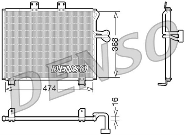 CONDENSER. AIR CONDITIONING JEEP WRANGLER II 96 - 08