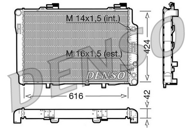 RADIATOR. ENGINE COOLING MERCEDES - BENZ C - CLASS 202 93 - 01