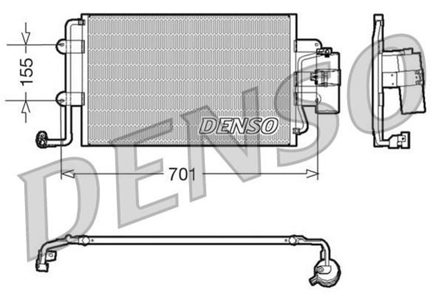 CONDENSER. AIR CONDITIONING VW NEW BEETLE 9C. 1C. 1Y 98 - 10