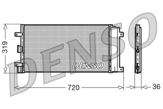 CONDENSER. AIR CONDITIONING FIAT DOBLO 01 - 