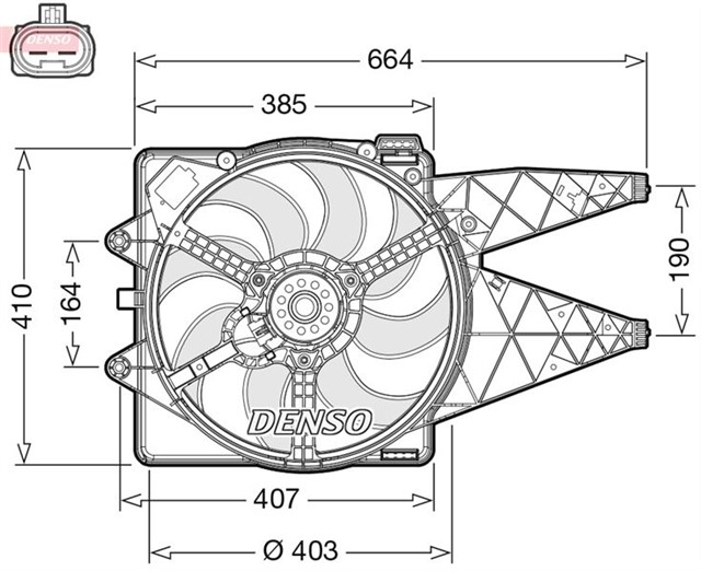 FAN. RADIATOR FIAT BRAVO II 06 - 14