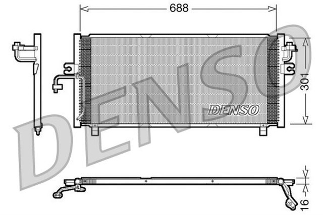 CONDENSER. AIR CONDITIONING NISSAN PRIMERA P11 96 - 02