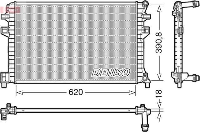 SU RADYATORU [620X395X16 MM] GOLF7 - PASSAT - A3 - LEON CJZB - CYVA - CJZA - CYVB - CPVA - CPTA - CHPA - CLHA - CLHB - CRKA - CRKB 1.2 - 1.4 TSI - 1.6 TDI 13 - 