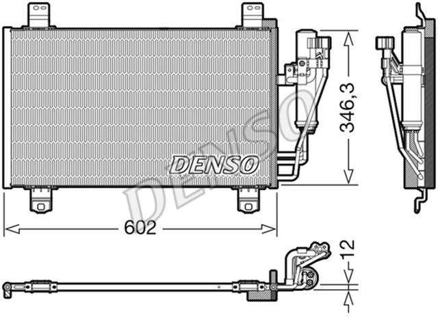 CONDENSER. AIR CONDITIONING MAZDA CX - 3 15 - 