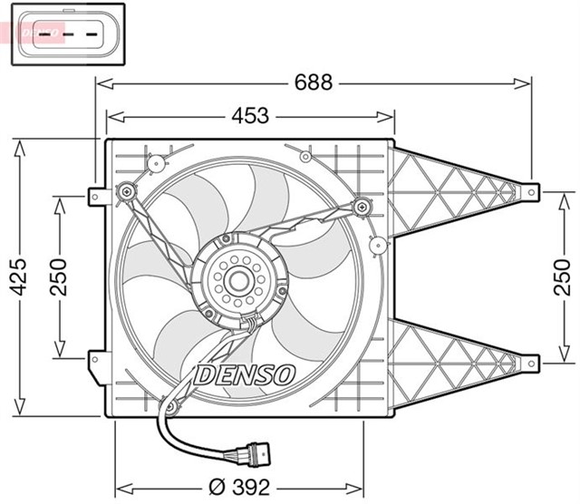 FAN. RADIATOR SEAT CORDOBA 6L 02 - 09