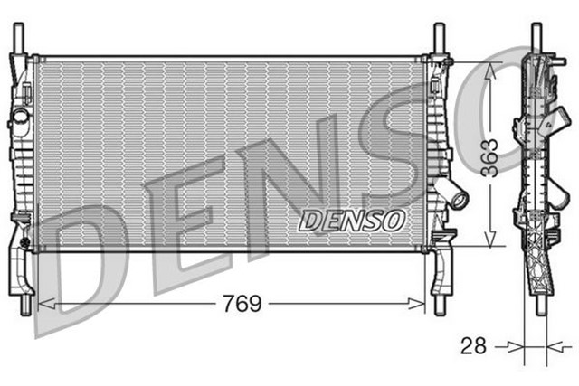 RADIATOR. ENGINE COOLING FORD TRANSIT 06 - 14