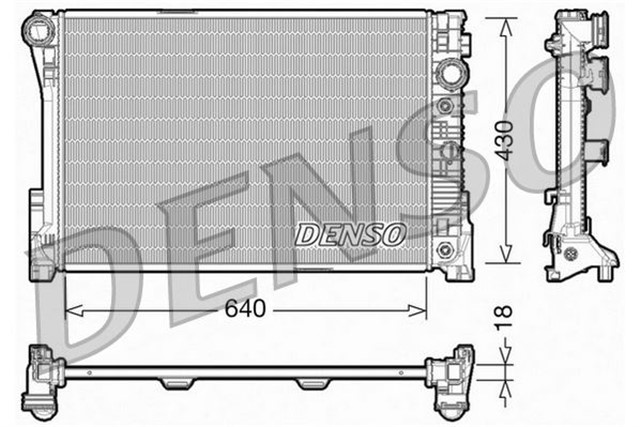 RADIATOR. ENGINE COOLING MERCEDES - BENZ C - CLASS 204 07 - 14