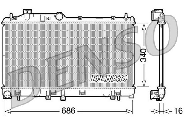 RADIATOR. ENGINE COOLING SUBARU FORESTER 08 - 
