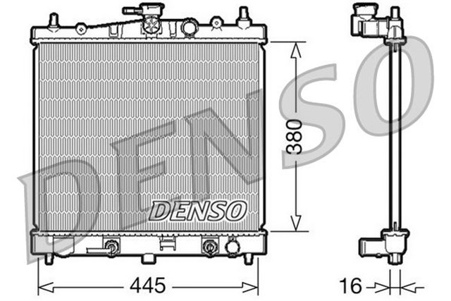 RADIATOR. ENGINE COOLING NISSAN MICRA III K12 03 - 10