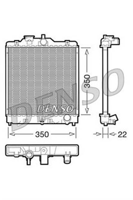 RADIATOR. ENGINE COOLING HONDA CIVIC V 91 - 97