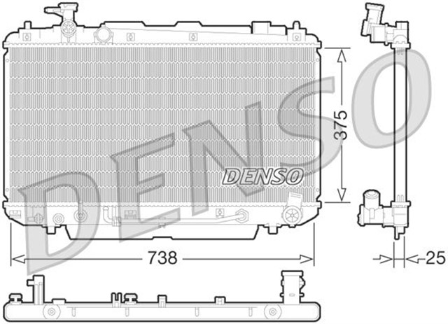 RADIATOR. ENGINE COOLING TOYOTA RAV 4 II 00 - 05