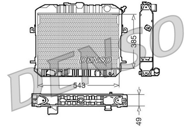 RADIATOR. ENGINE COOLING PORSCHE 356 50 - 68