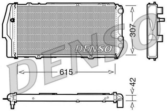 RADIATOR. ENGINE COOLING AUDI 100 43. C2 76 - 83