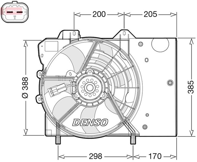 FAN MOTORU KOMPLE P2008 - P207 - P208 - P301 - C - ELYSEE - C2 - C3 - CROSSLAND 1.2 - 1.4 - 1.6