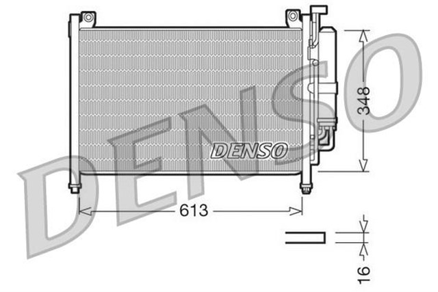 CONDENSER. AIR CONDITIONING MAZDA 2 07 - 15