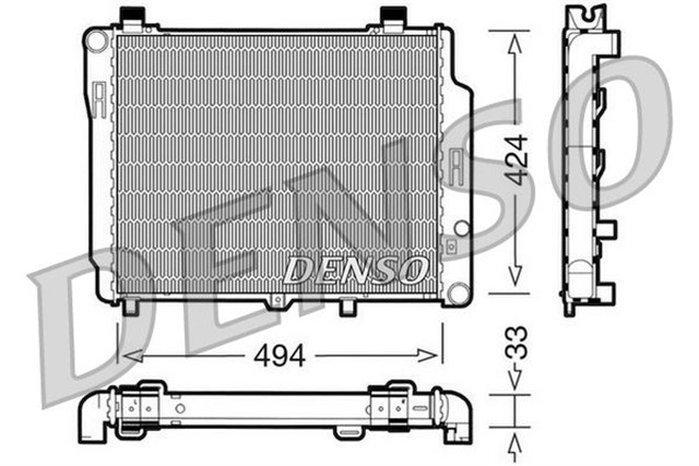 RADIATOR. ENGINE COOLING MERCEDES - BENZ C - CLASS 202 93 - 01