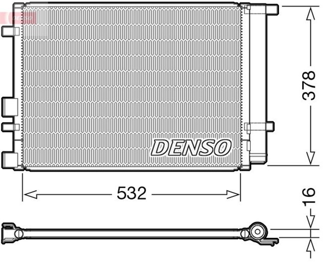 CONDENSER. AIR CONDITIONING HYUNDAI I20 I 08 - 15