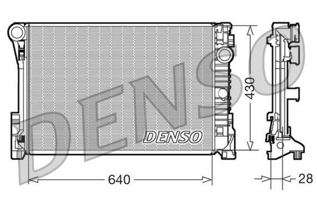 RADIATOR. ENGINE COOLING MERCEDES - BENZ C - CLASS 204 07 - 14
