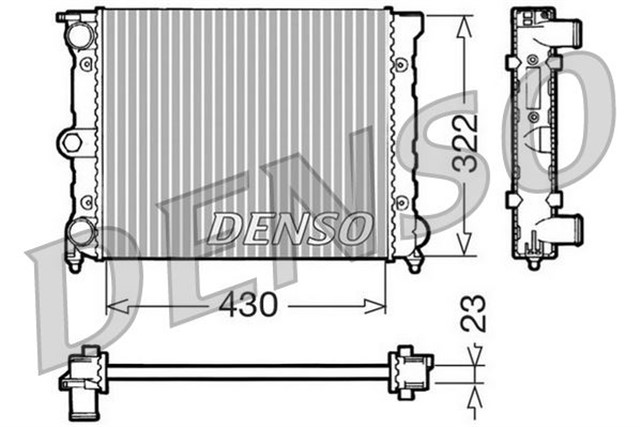 RADIATOR. ENGINE COOLING VW DERBY 86C. 80 81 - 84