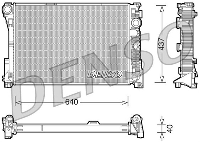 RADIATOR. ENGINE COOLING MERCEDES - BENZ C - CLASS 204 07 - 14