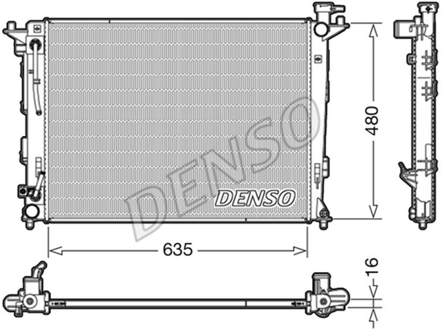 RADIATOR. ENGINE COOLING HYUNDAI IX35 09 - 