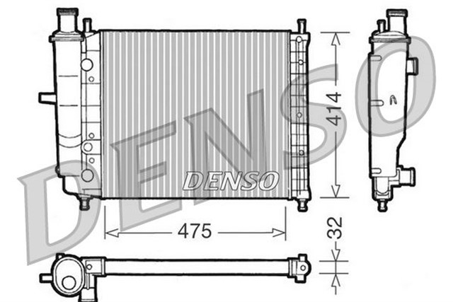 RADIATOR. ENGINE COOLING FIAT BRAVA 95 - 02