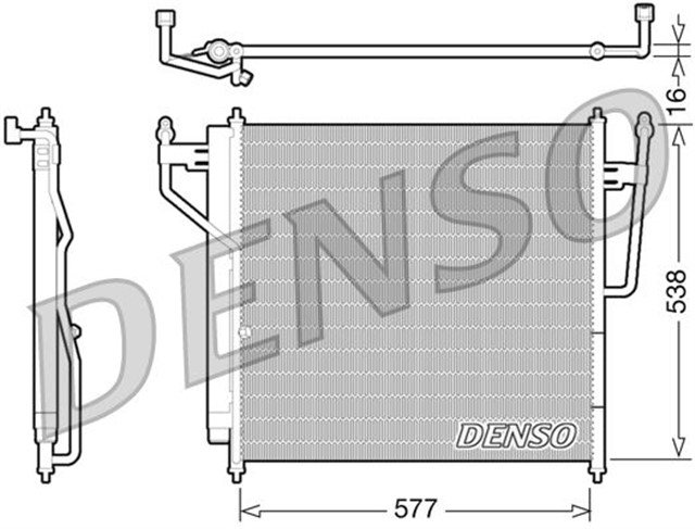 CONDENSER. AIR CONDITIONING NISSAN TITAN 03 - 