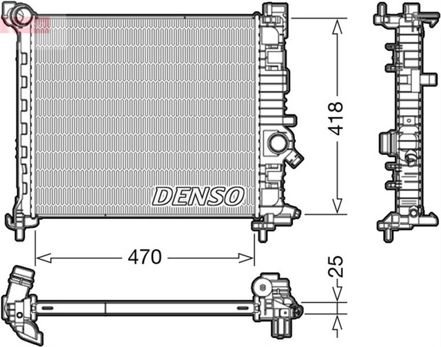 RADIATOR. ENGINE COOLING OPEL MERIVA B 10 - 17
