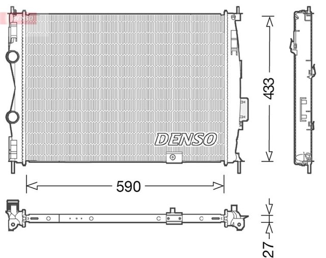 RADIATOR. ENGINE COOLING NISSAN QASHQAI I 2 07 - 13