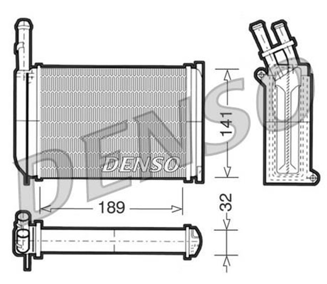HEAT EXCHANGER. INTERIOR HEATING FORD FIESTA I 76 - 86