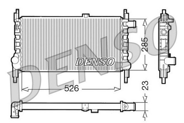 RADIATOR. ENGINE COOLING OPEL CORSA A 82 - 93