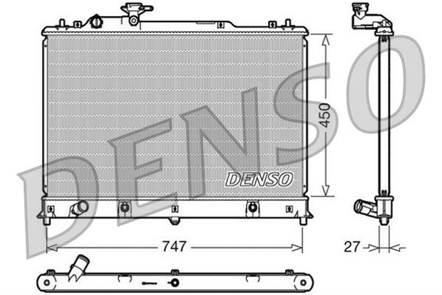RADIATOR. ENGINE COOLING MAZDA CX - 7 07 - 14
