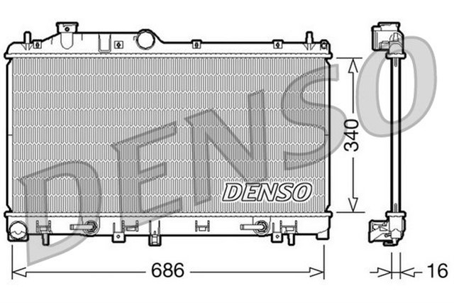 RADIATOR. ENGINE COOLING SUBARU LEGACY IV 03 - 09