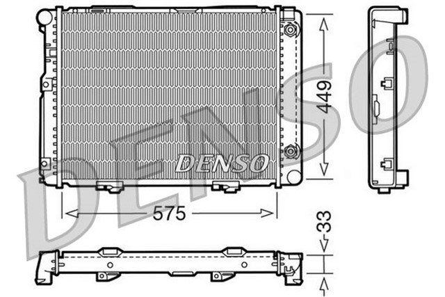 RADIATOR. ENGINE COOLING MERCEDES - BENZ 190 W201 82 - 93
