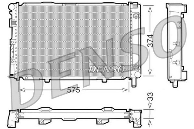 RADIATOR. ENGINE COOLING MERCEDES - BENZ 190 W201 82 - 93