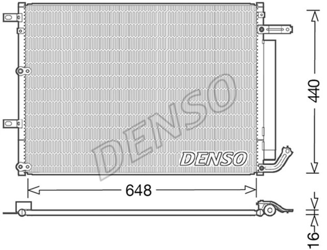 CONDENSER. AIR CONDITIONING JEEP CHEROKEE KL 13 - 
