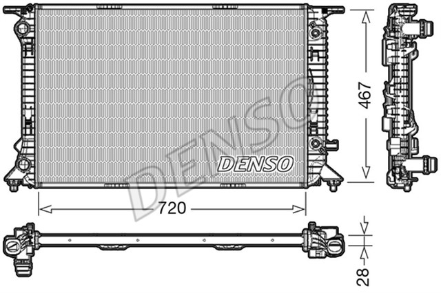 RADIATOR. ENGINE COOLING AUDI A4 8K. B8 07 - 15