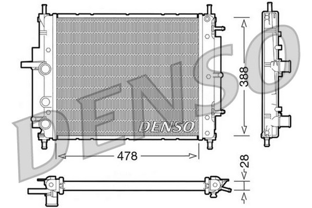 RADIATOR. ENGINE COOLING FIAT BRAVA 95 - 02