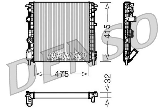 RADIATOR. ENGINE COOLING DACIA LOGAN I 04 - 
