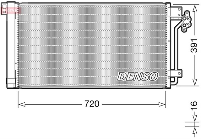 CONDENSER. AIR CONDITIONING VW MULTIVAN V 7H. 7E 03 - 15