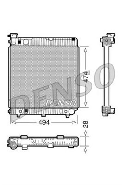 RADIATOR. ENGINE COOLING MERCEDES - BENZ T1 601 77 - 96