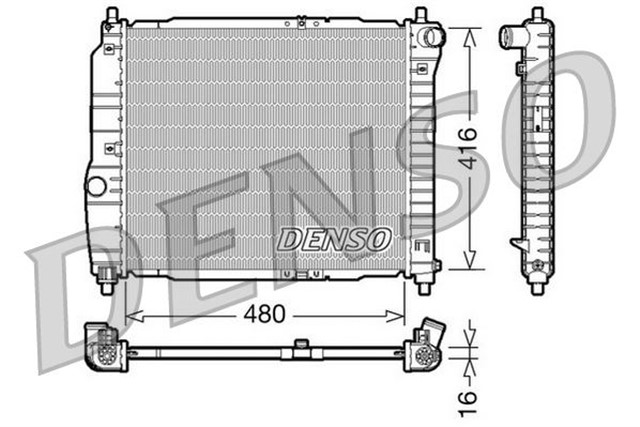 RADIATOR. ENGINE COOLING CHEVROLET AVEO / KALOS T200 03 - 08
