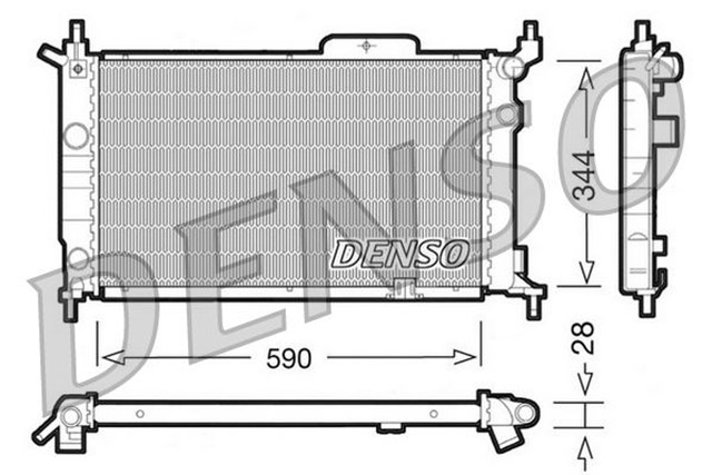 RADIATOR. ENGINE COOLING OPEL ASTRA F 91 - 01