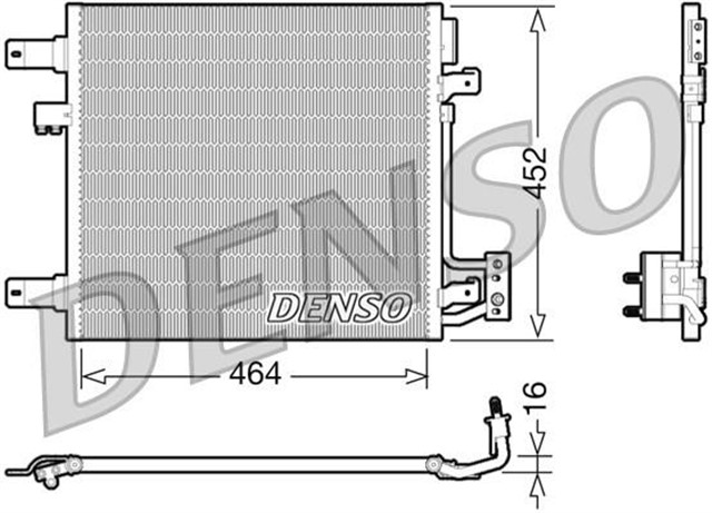 CONDENSER. AIR CONDITIONING JEEP WRANGLER III 07 - 