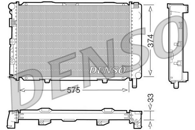 RADIATOR. ENGINE COOLING MERCEDES - BENZ 190 W201 82 - 93