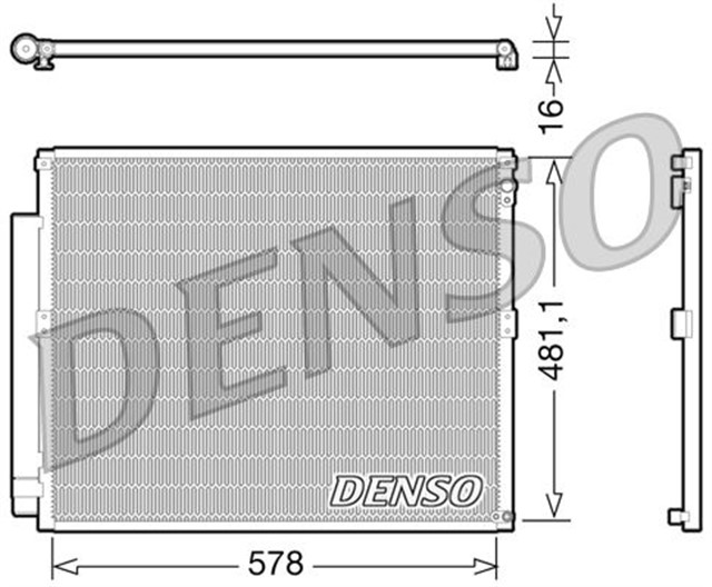 CONDENSER. AIR CONDITIONING TOYOTA LAND CRUISER / PRADO J120 02 - 10