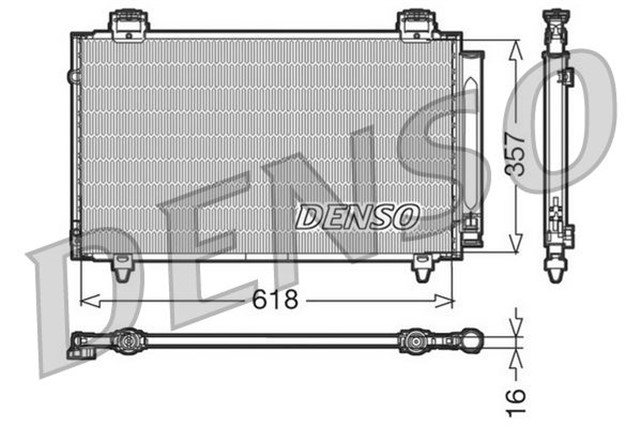 CONDENSER. AIR CONDITIONING TOYOTA COROLLA E12 01 - 07